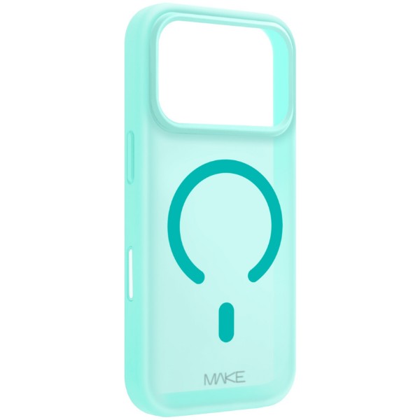 Фото - Чехол для смартфона MAKE for Apple iPhone 17 Pro Max Silicone Aura Magnet Cyan (MCLAM-AI17PMCN)